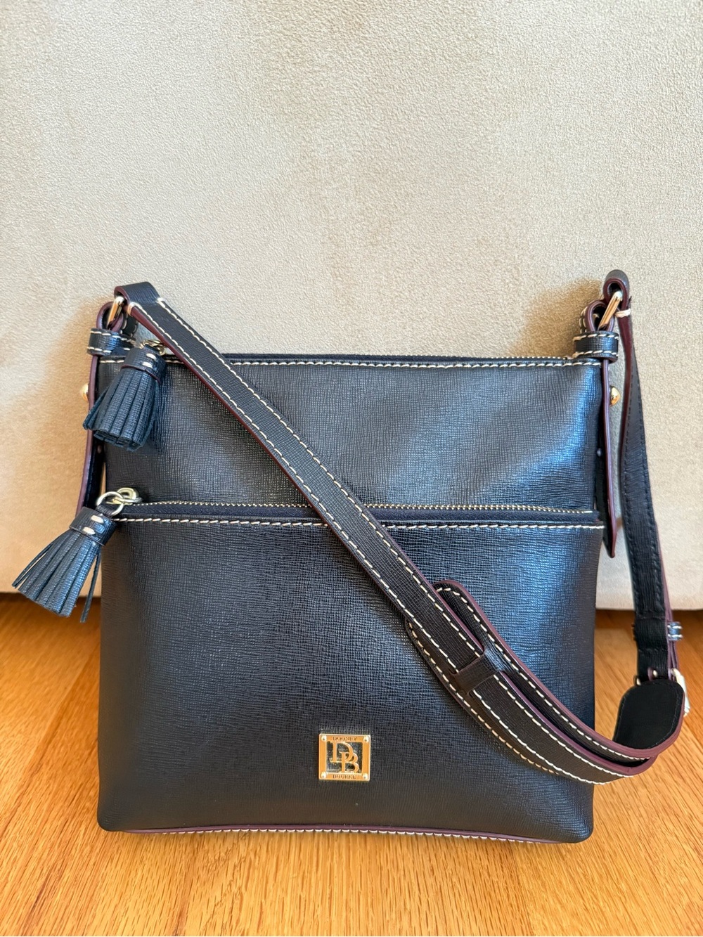 Dooney & Bourke black saffiano small crossbody